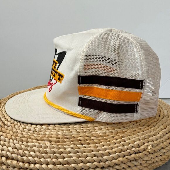 Vintage Levi Garrett Racing Three Stripe Trucker Snapback Hat - Picture 3 of 7